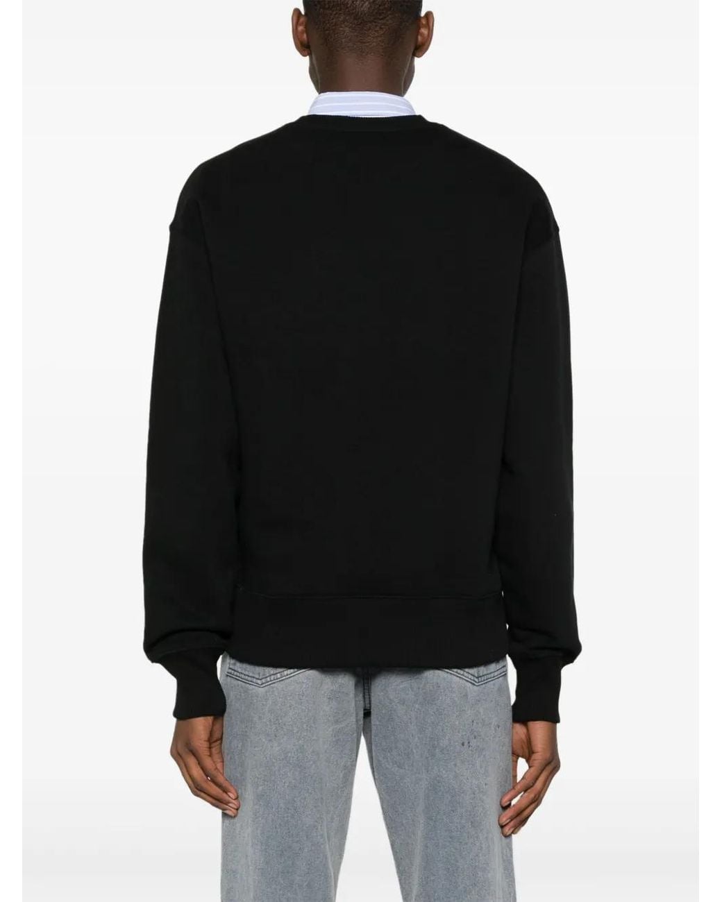 Egonlab Black Logo-Print Cotton Sweatshirt for men