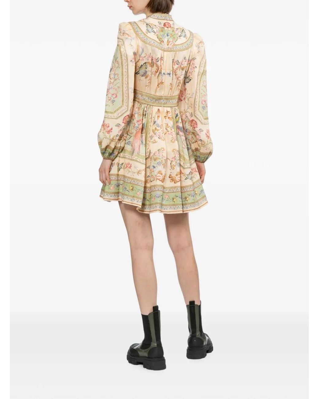 Zimmermann White Robe À Fleurs Imprimées