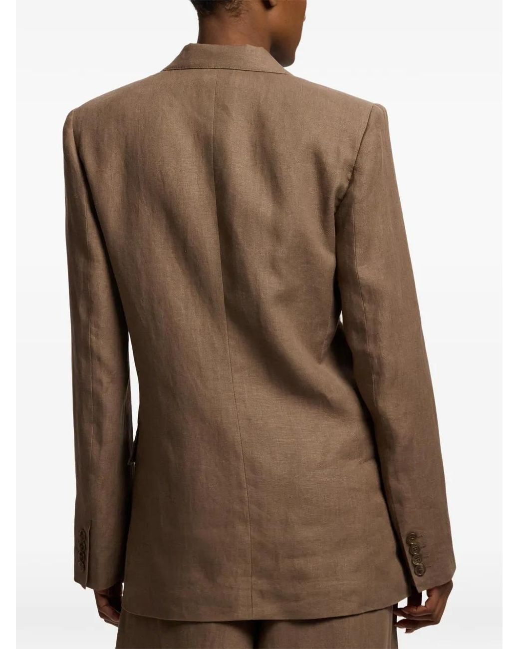 Ralph Lauren Brown Marcy Single-Breasted Blazer