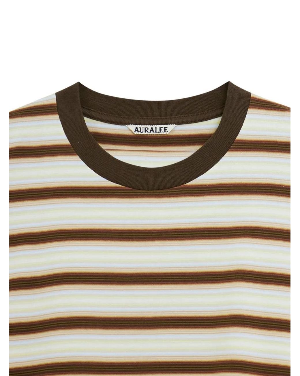 Auralee White Striped Long-Sleeve Top for men