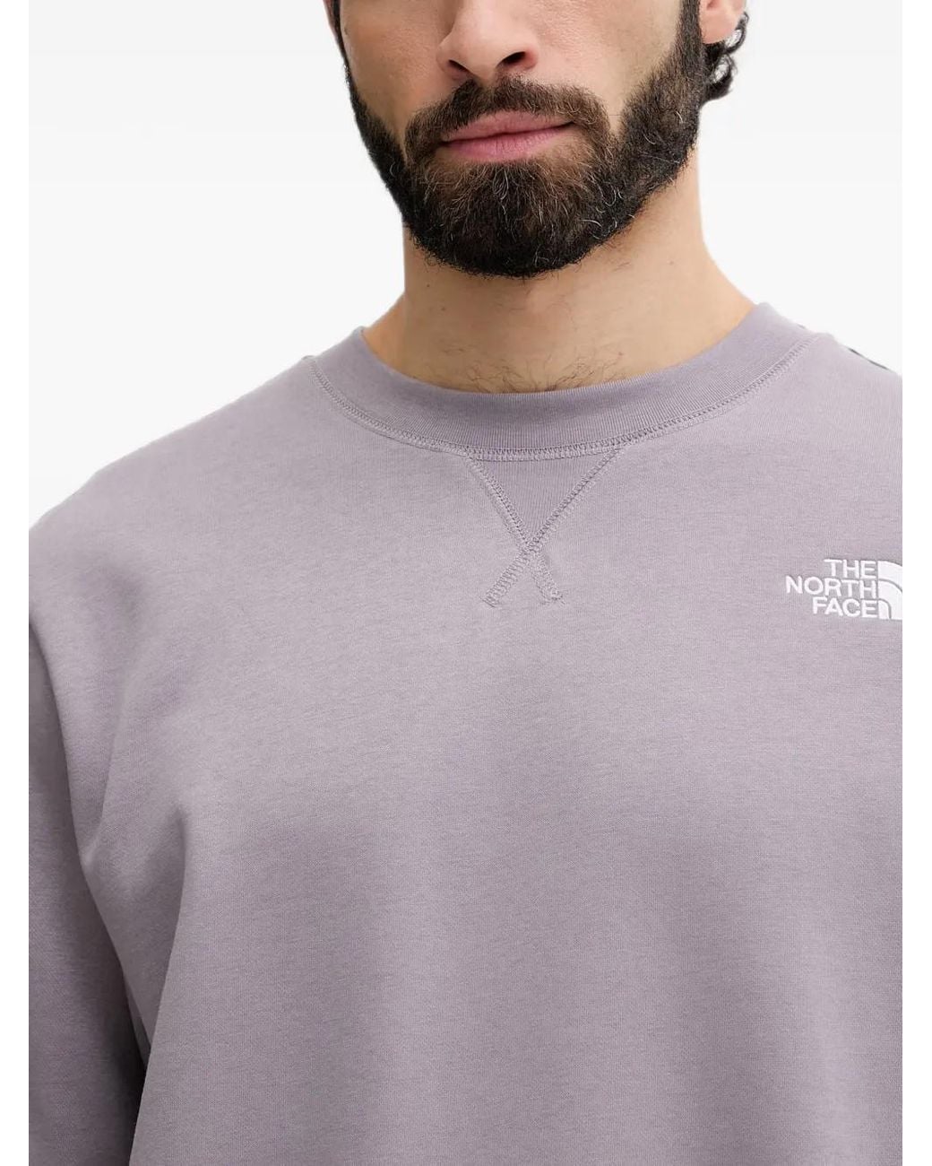 The North Face Gray Essential Logo-Embroidered Sweatshirt for men
