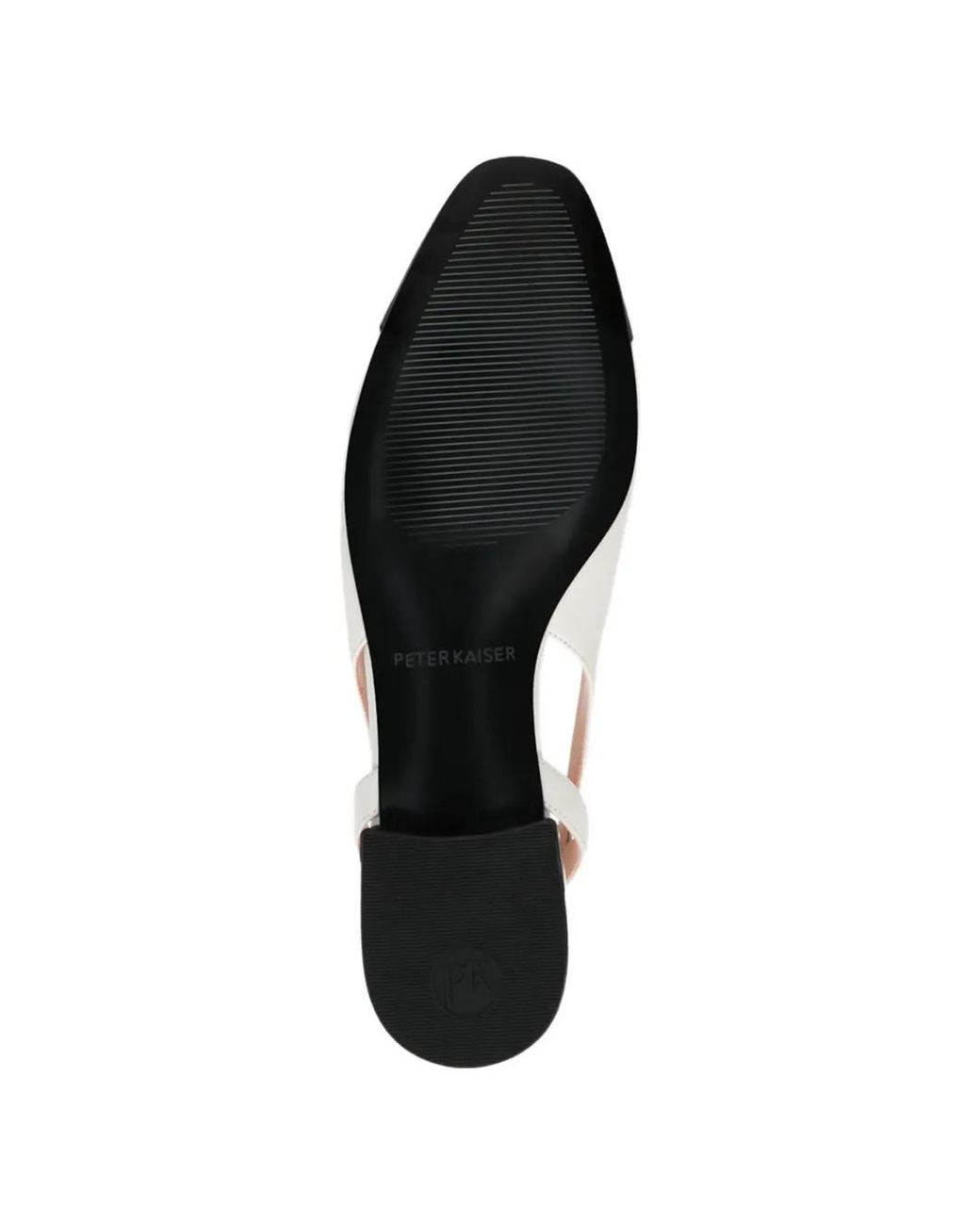 Peter Kaiser White Two-Tone Slingback Leather Pumps