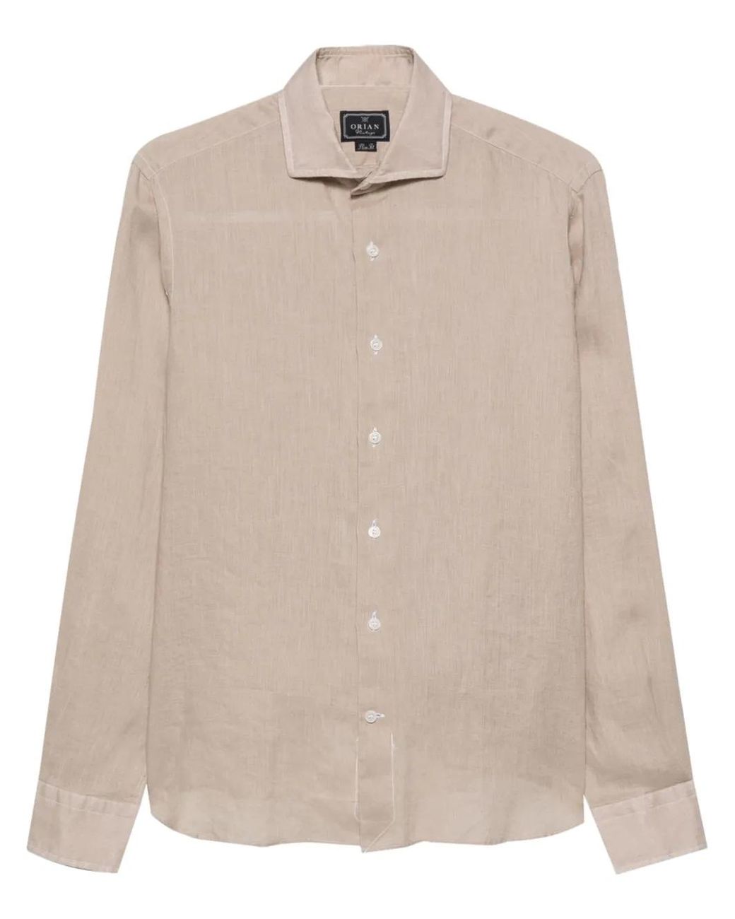 Orian Natural Long-Sleeve Linen Shirt for men