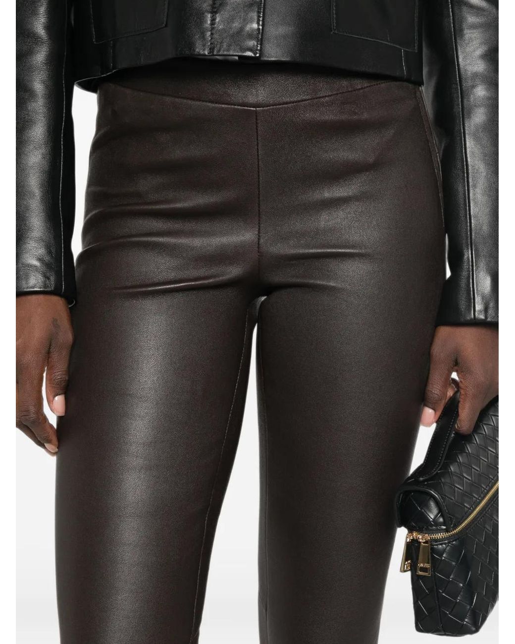 Arma Black Leather Trousers