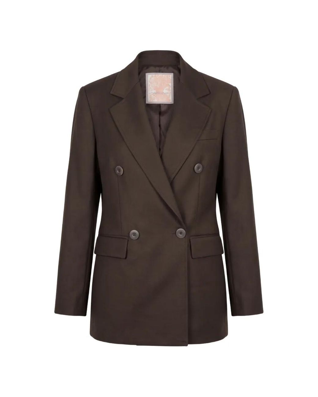 ANNAMARIAPALETTI Brown Double-Breasted Tailored Blazer