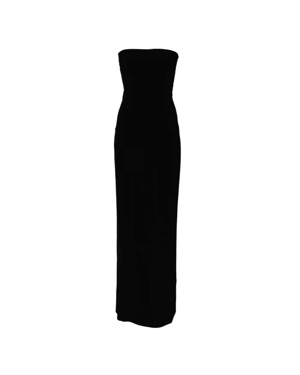 Norma Kamali Black Strapless Long Dress