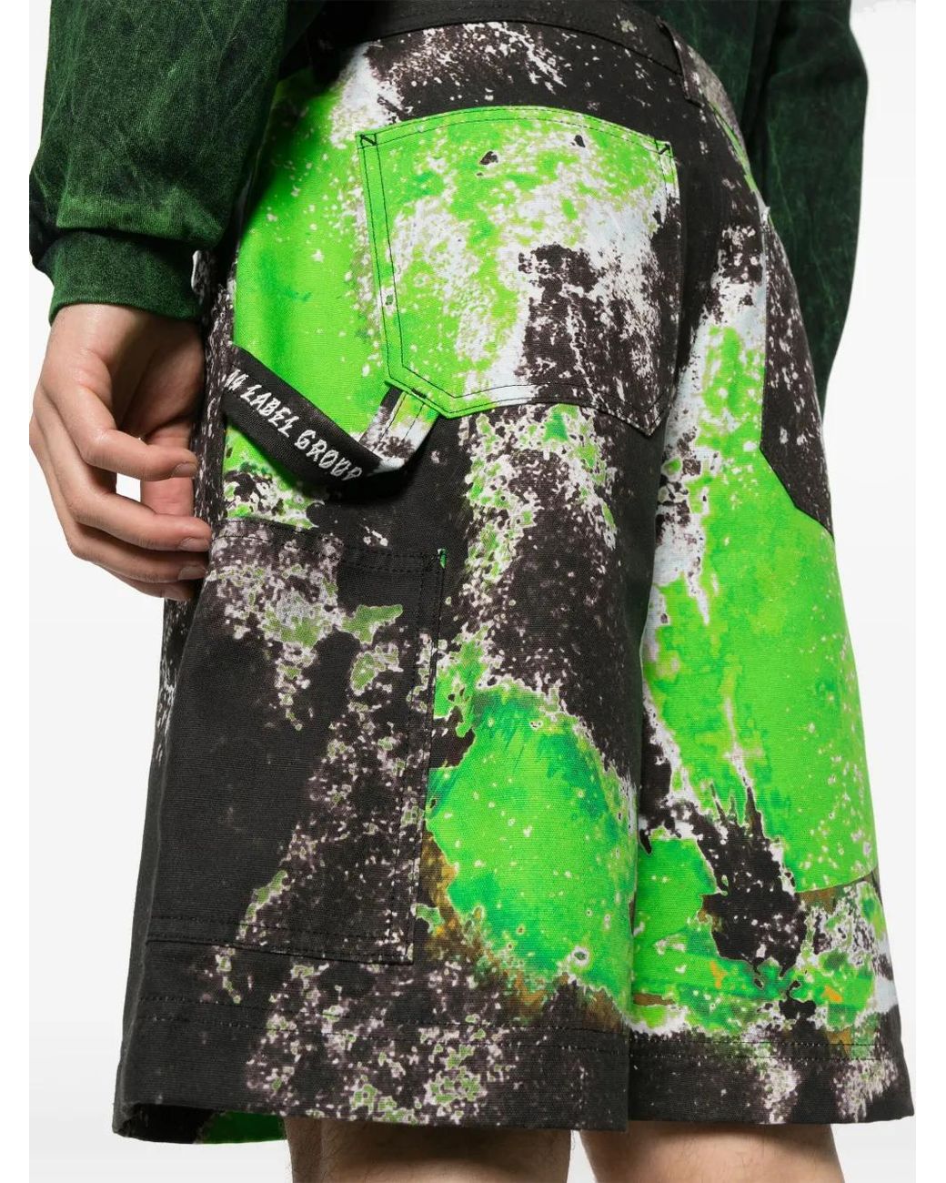 44 Label Group Green Corrosive Cotton Carpenter Shorts