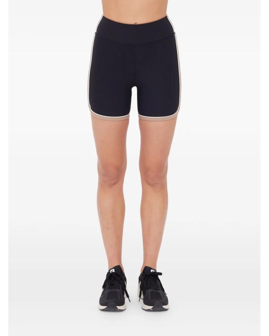 The Upside Blue Rhythm Contrast-Trim Shorts