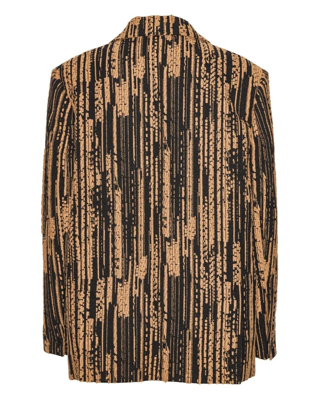 Henrik Vibskov Brown Buttoned Striped Jacket