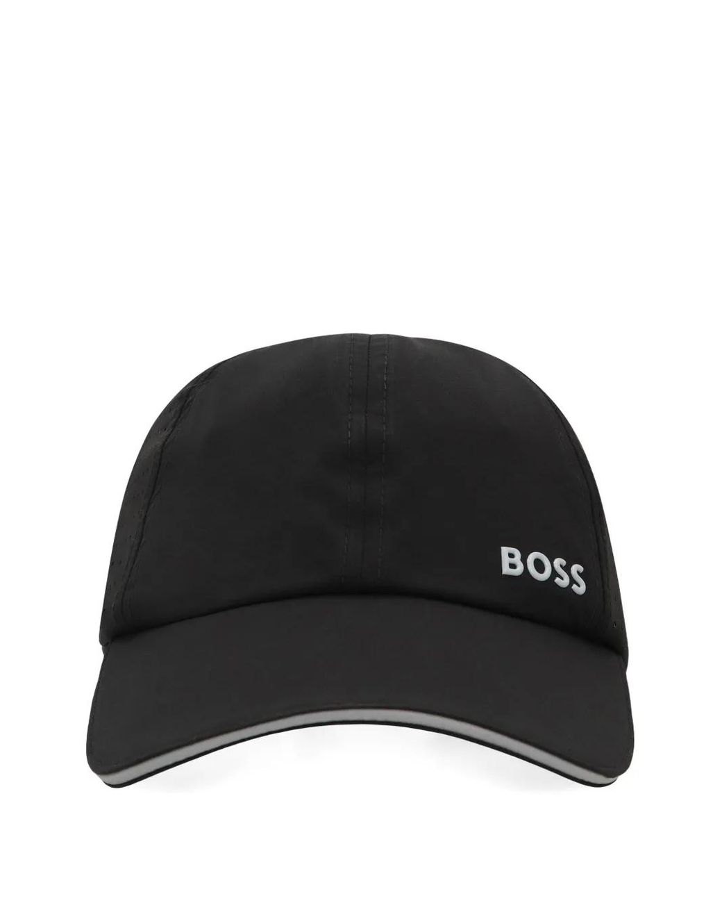 BOSS Logo-lettering Baseball Cap in Black for Men | Lyst