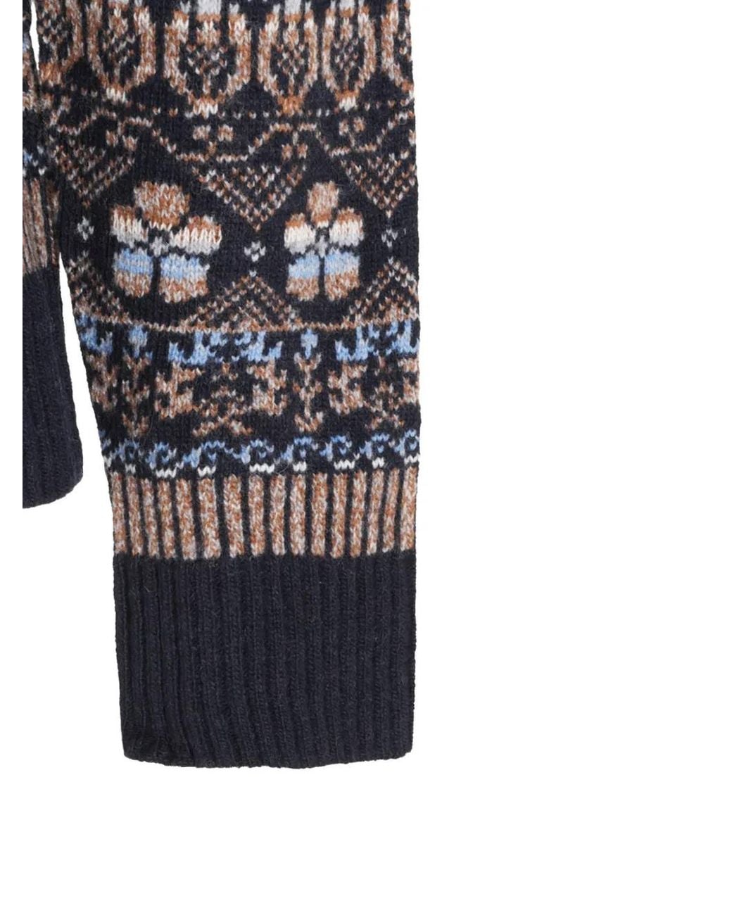 NN07 Black Tobias Fair Isle-Intarsia Cardigan for men