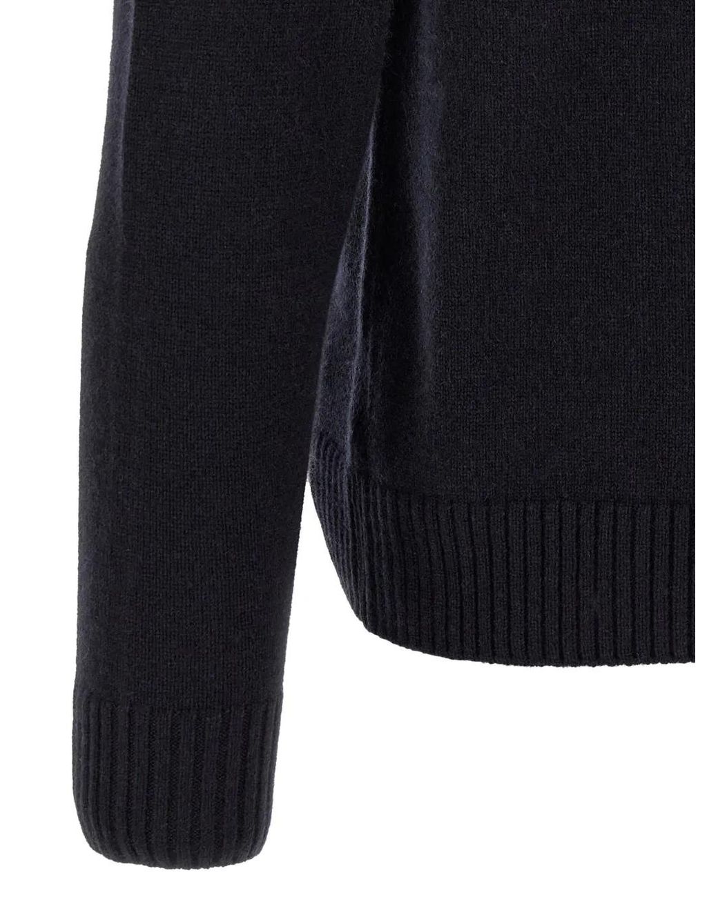 Zanone Blue Half-Zip Sweater for men
