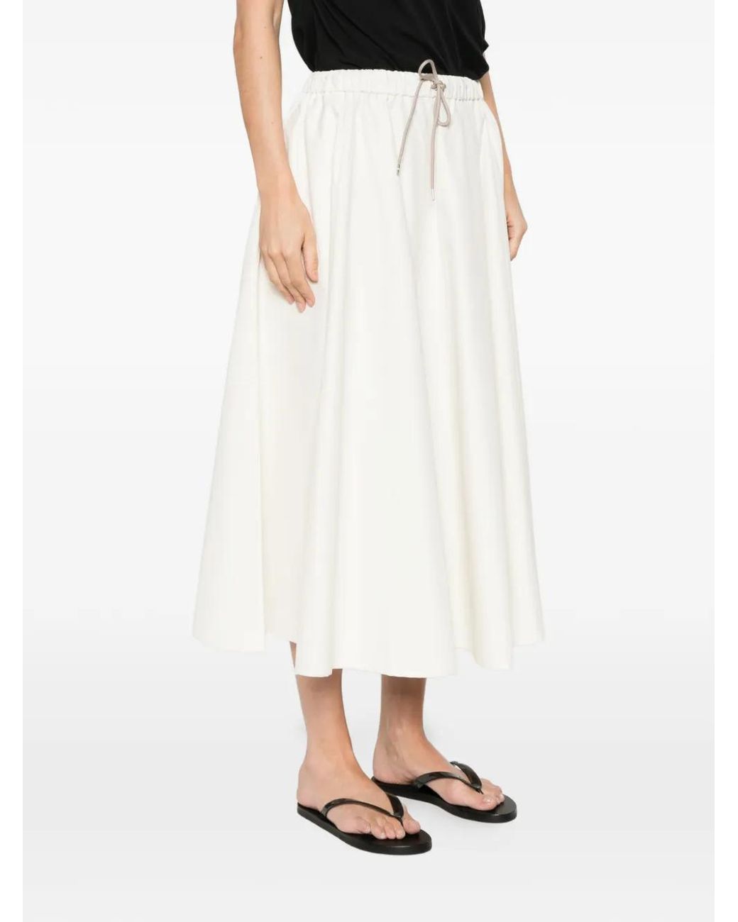 Cordera White Drawstring Skirt