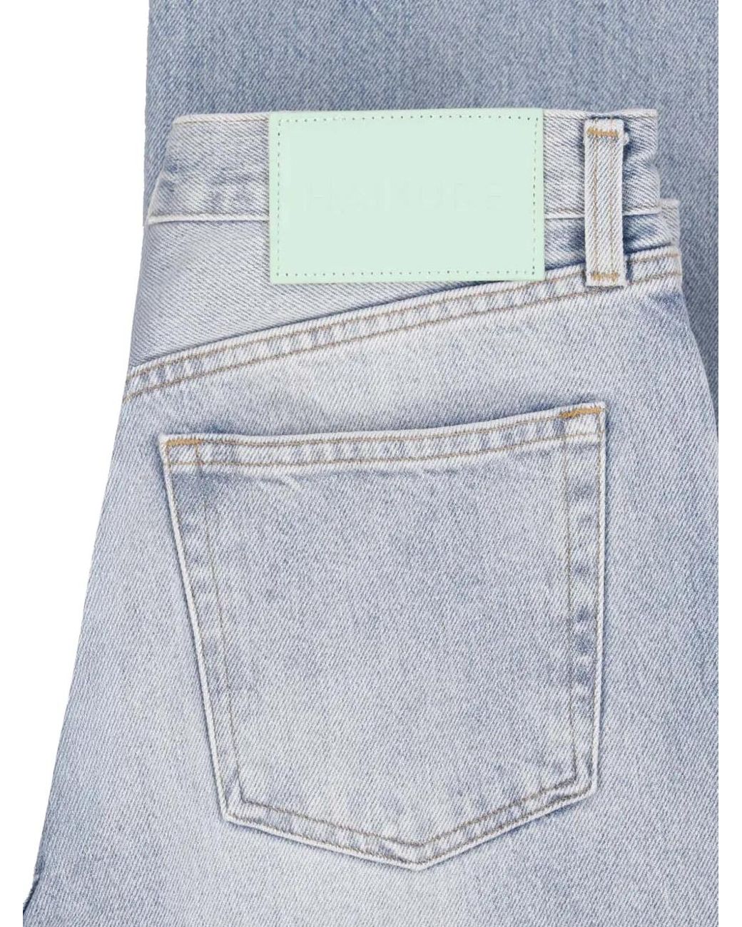 Haikure Blue Star Faded-Effect Flared-Leg Jeans