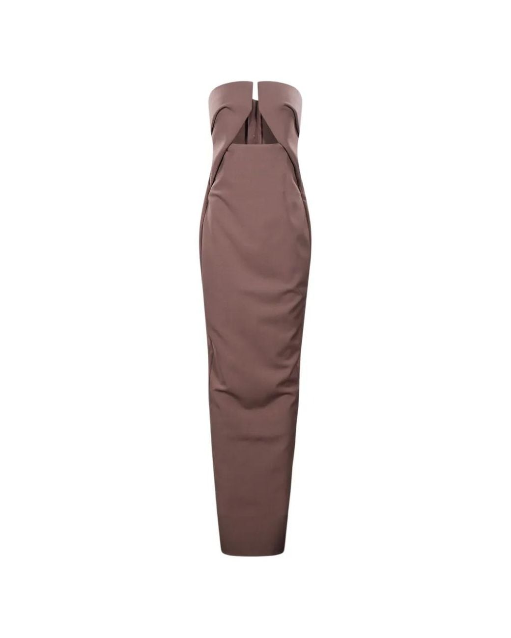 Rick Owens Purple Strapless Maxi Dress With Cut-Outs