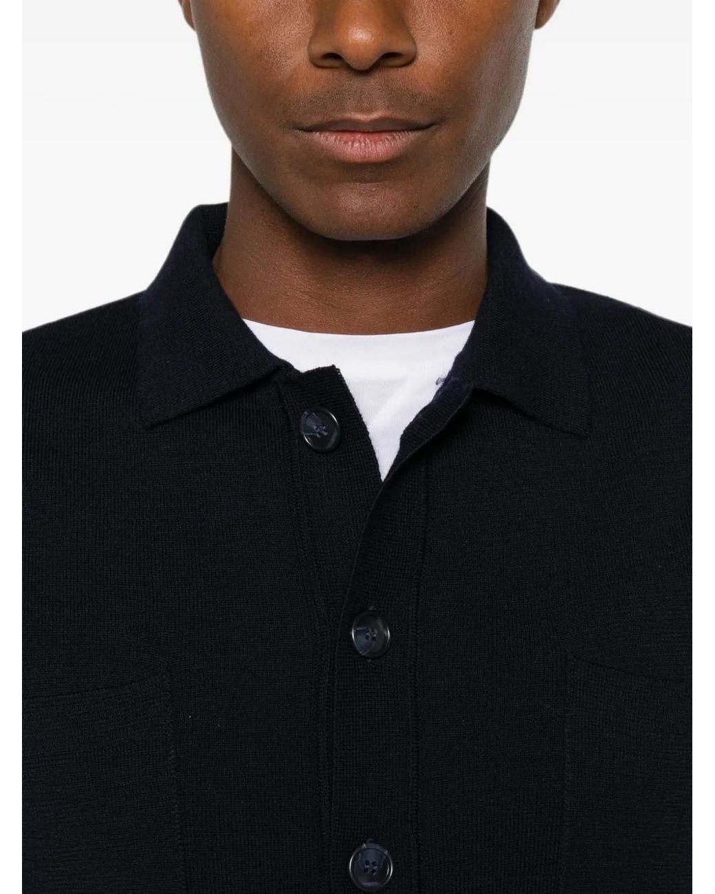 Daniele Fiesoli Blue Button-Up Cardigan for men