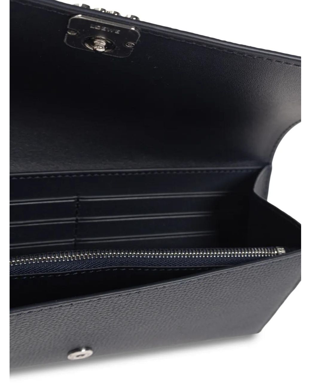 Loewe Blue Anagram Pebbled Leather Wallet for men