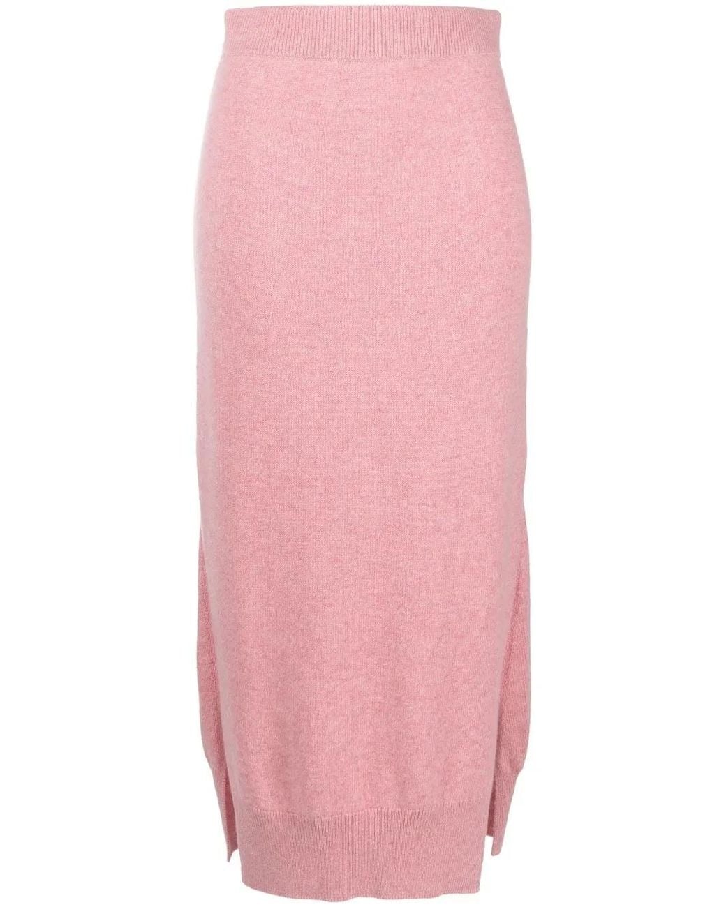 Barrie Pink High-Waisted Knit Skirt