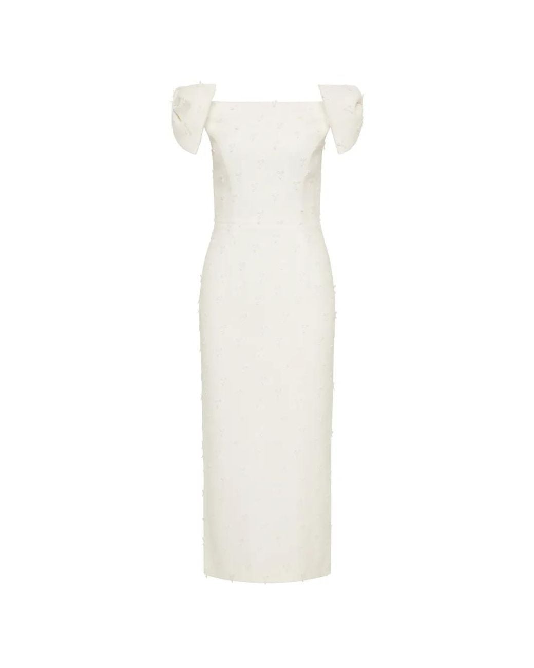 Rebecca Vallance White Mariee Midi Dress