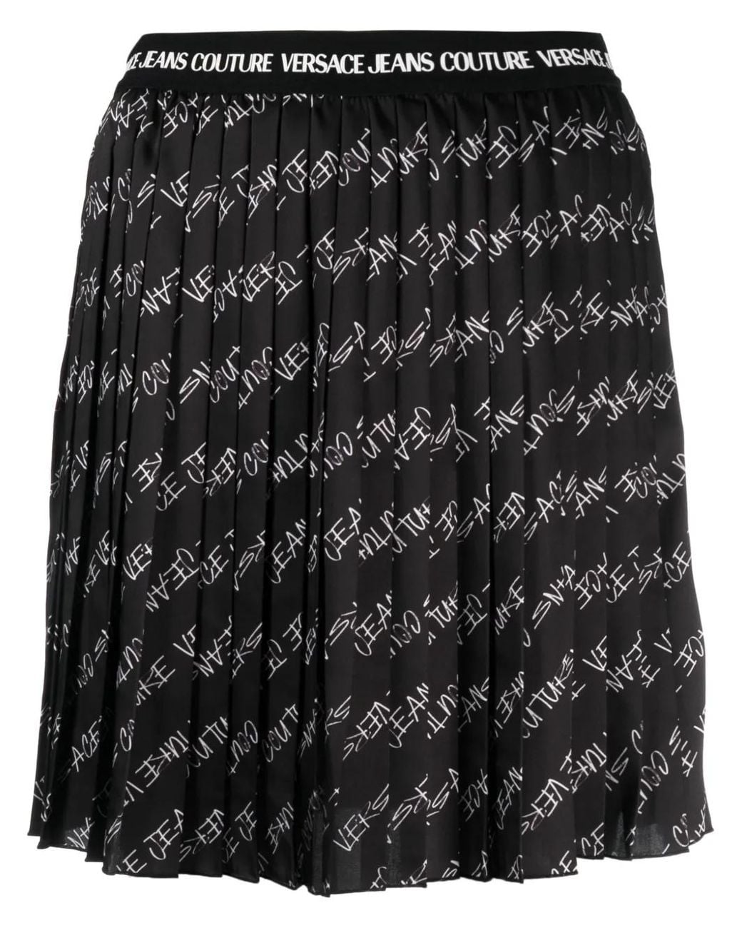 Versace Jeans Couture Mini-Rok Met Logoprint in het Black