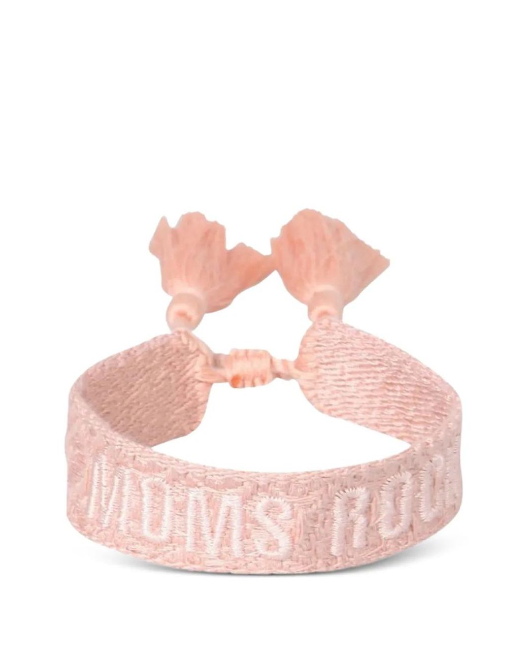 ELLA K Pink "Moms Rock" Braided Bracelet