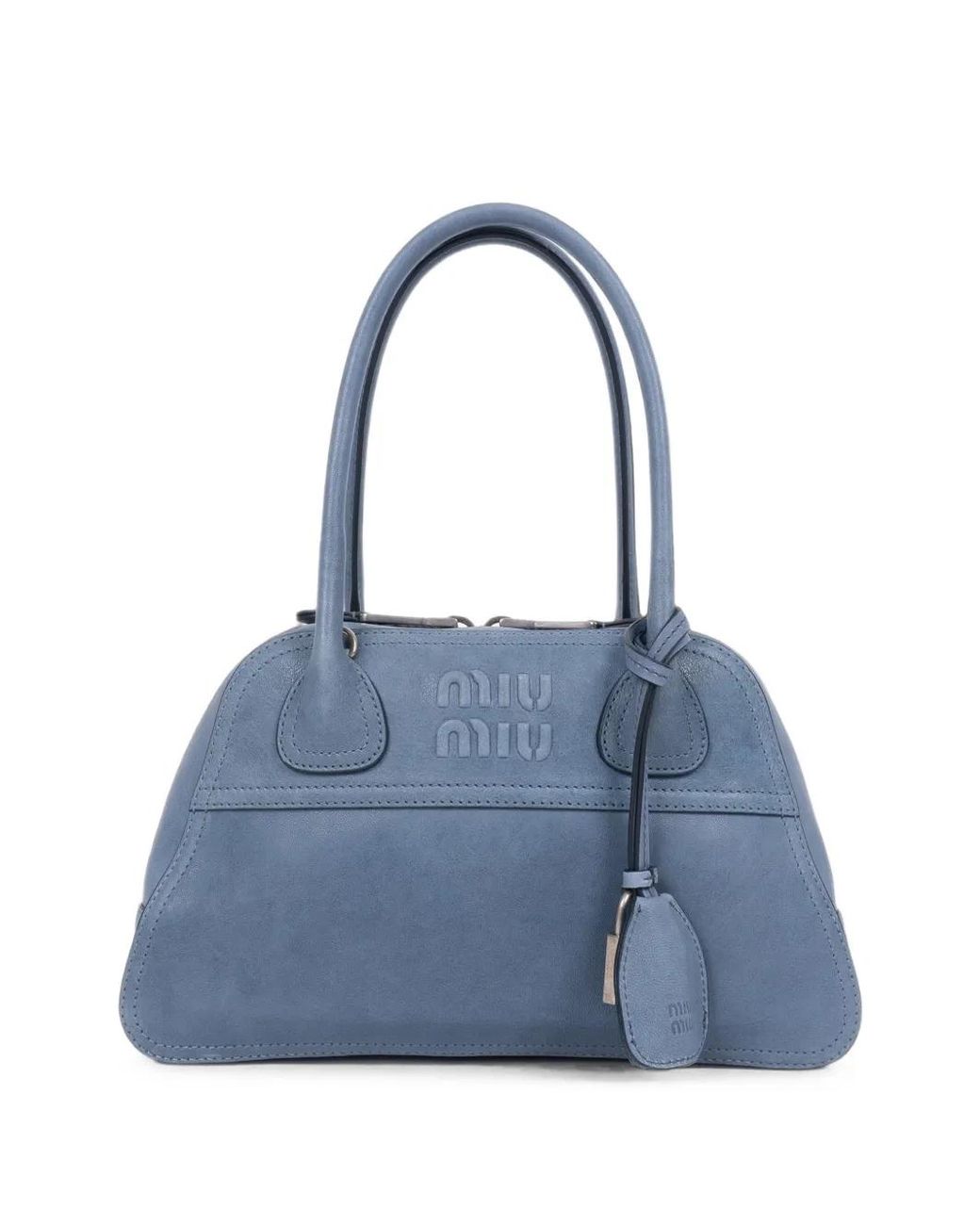 Miu Miu Blue Vivant Nappa Leather Bag