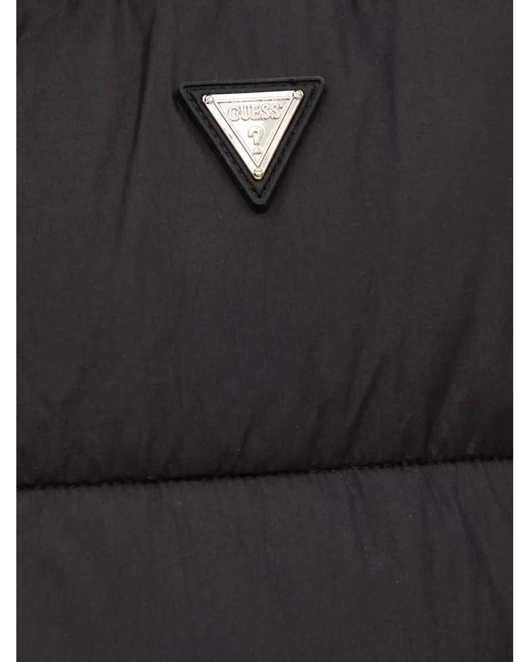 Guess Gray Zip-Up Puffer Jacket