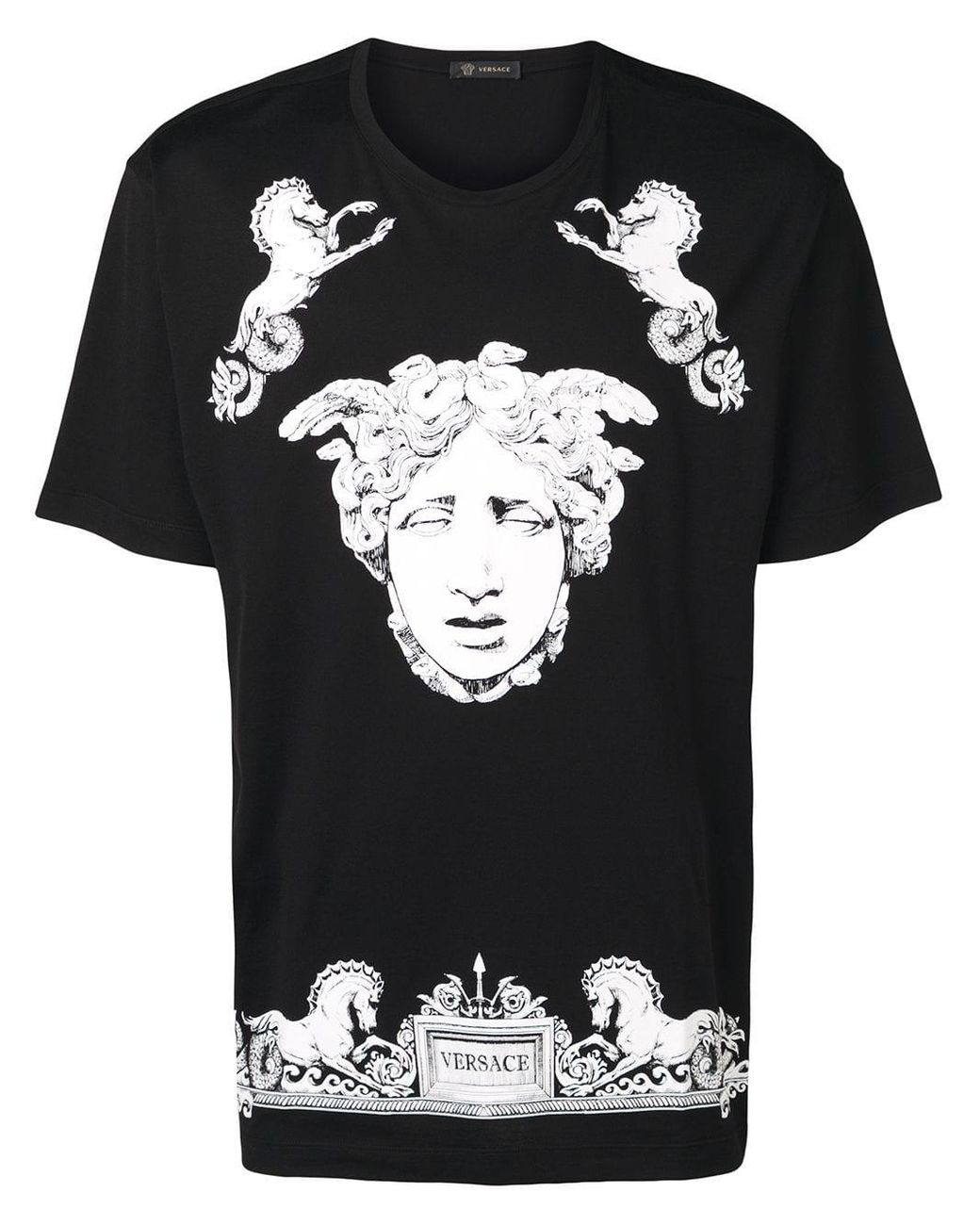 Versace Cotton Medusa T-shirt in Black for Men - Lyst
