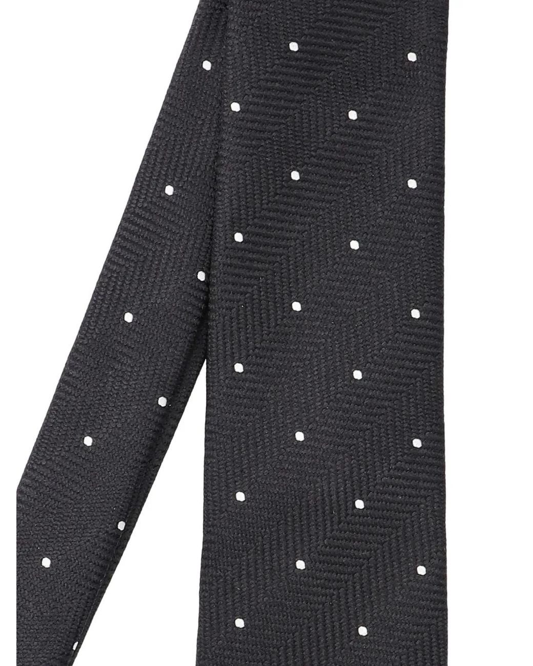 Tom Ford Black Polka-Dot Tie for men