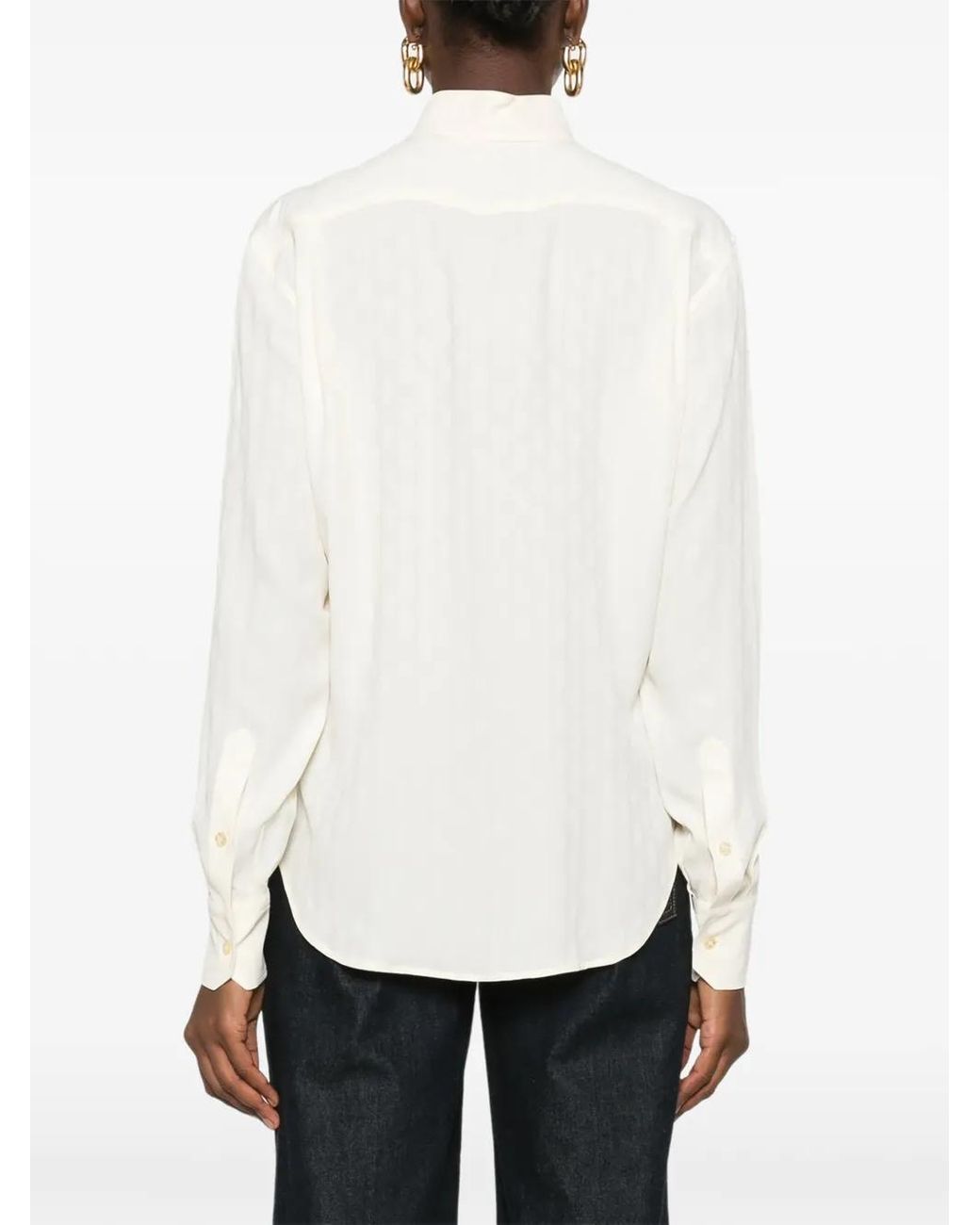 Etro White Ivory Button-Down Shirt