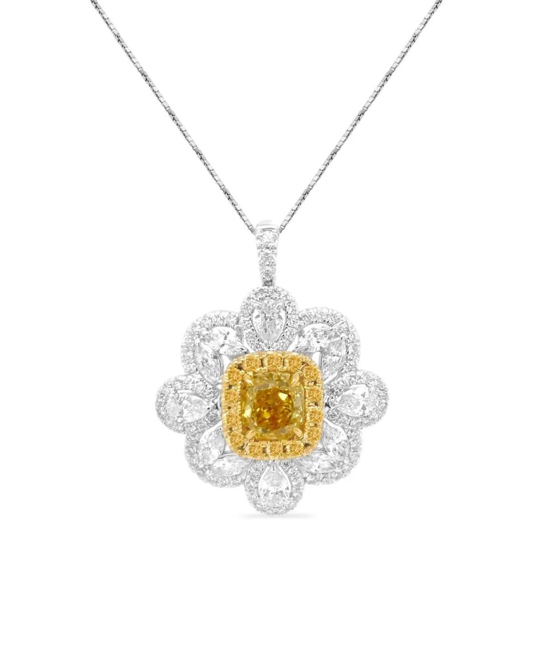 HYT Jewelry White 18K And Diamond Ring Pendant