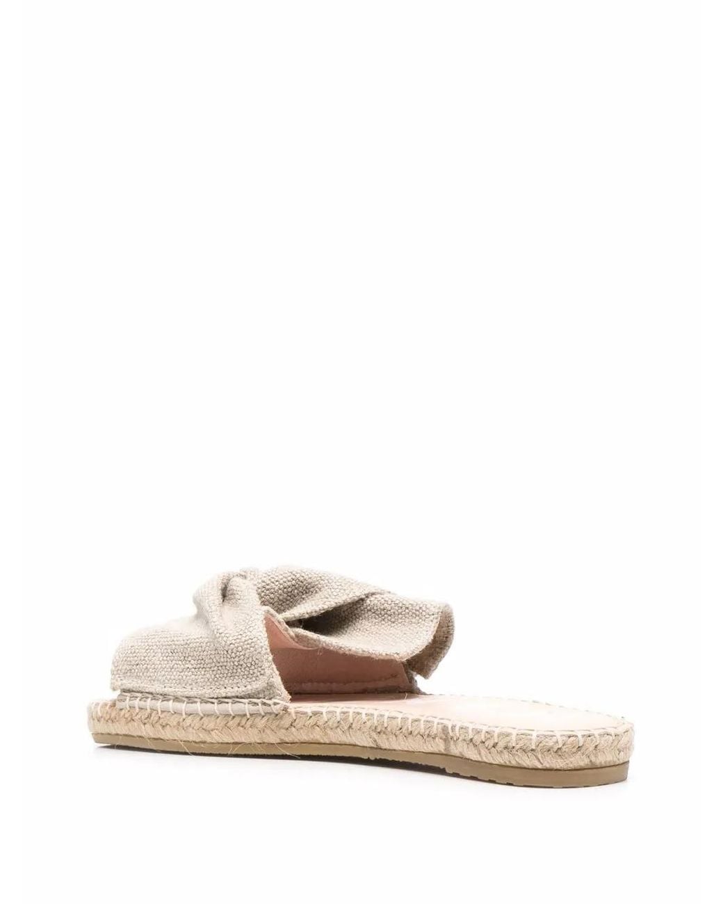 Manebí Natural Ruched Open-Toe Espadrilles