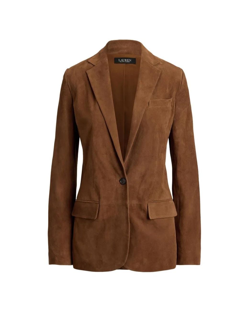 Ralph Lauren Brown Goat-Suede Blazer
