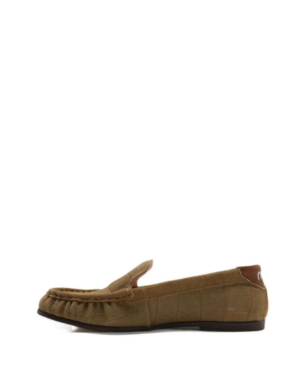 Goodnews Natural Croc-Effect Loafers