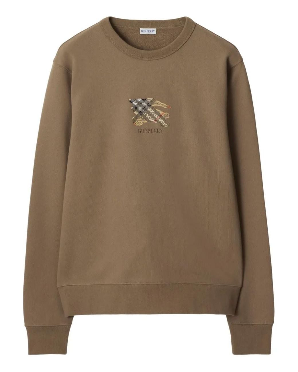 Burberry Brown Knight Check Cotton Sweatshirt for men