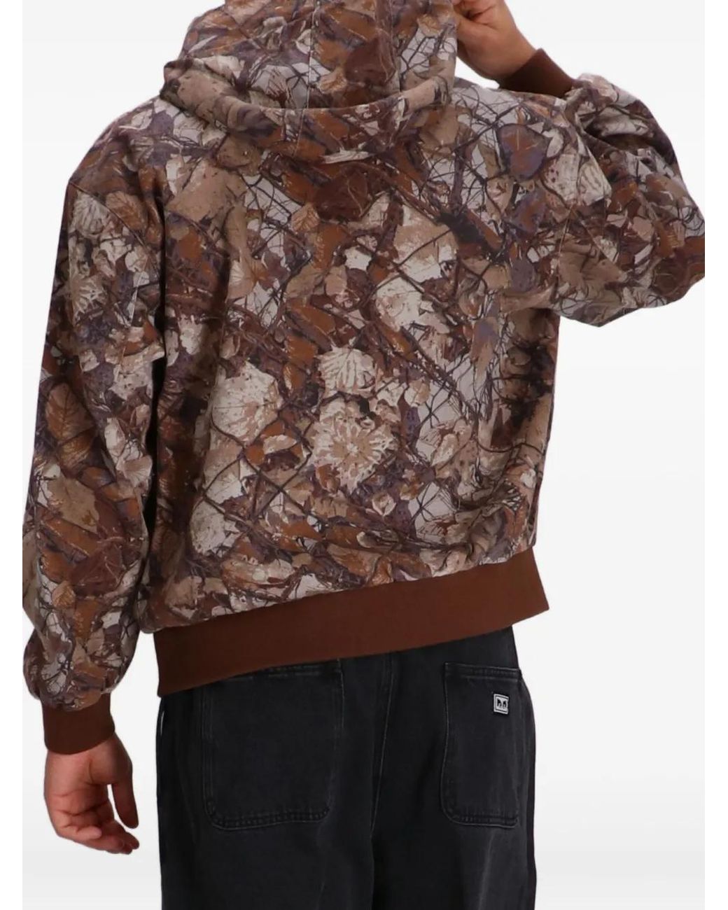 Chaqueta Estampada Con Capucha Obey de hombre de color Brown