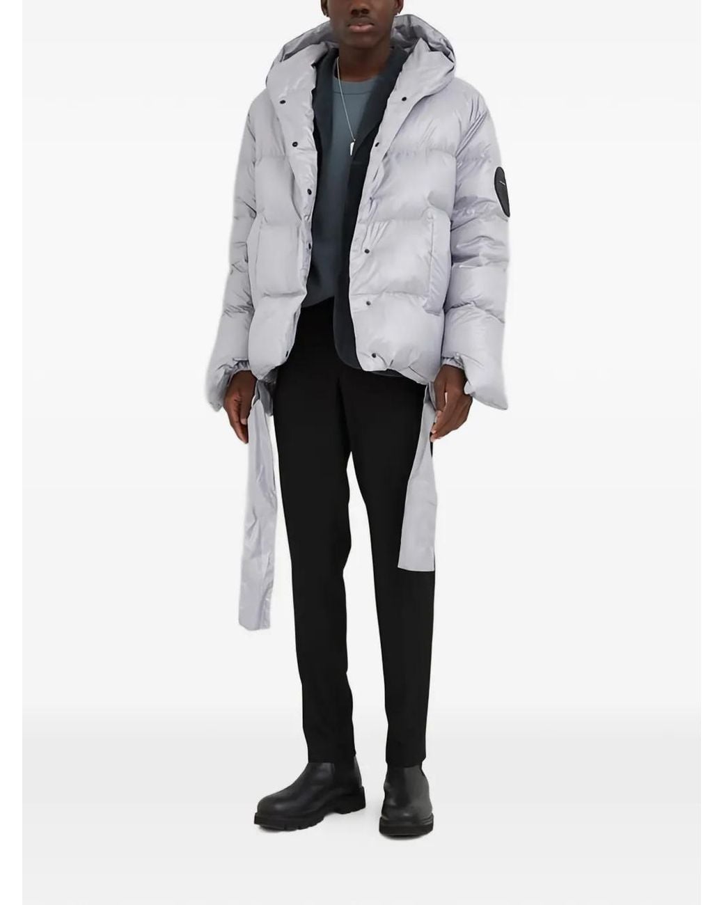 MMC Studio Gray Hooded Padded Jacket