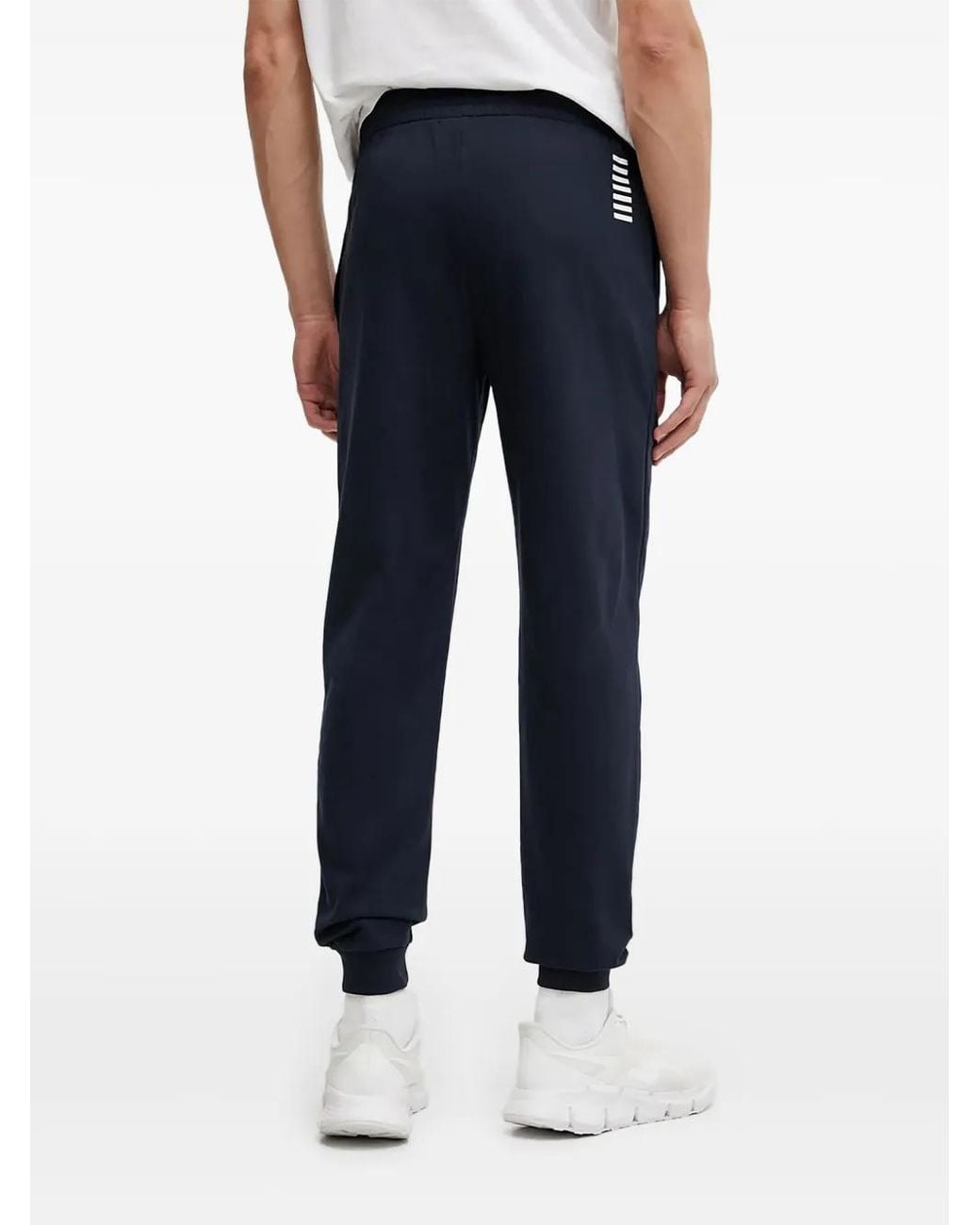 EA7 Blue Logo-Print Zip-Up Tracksuit for men