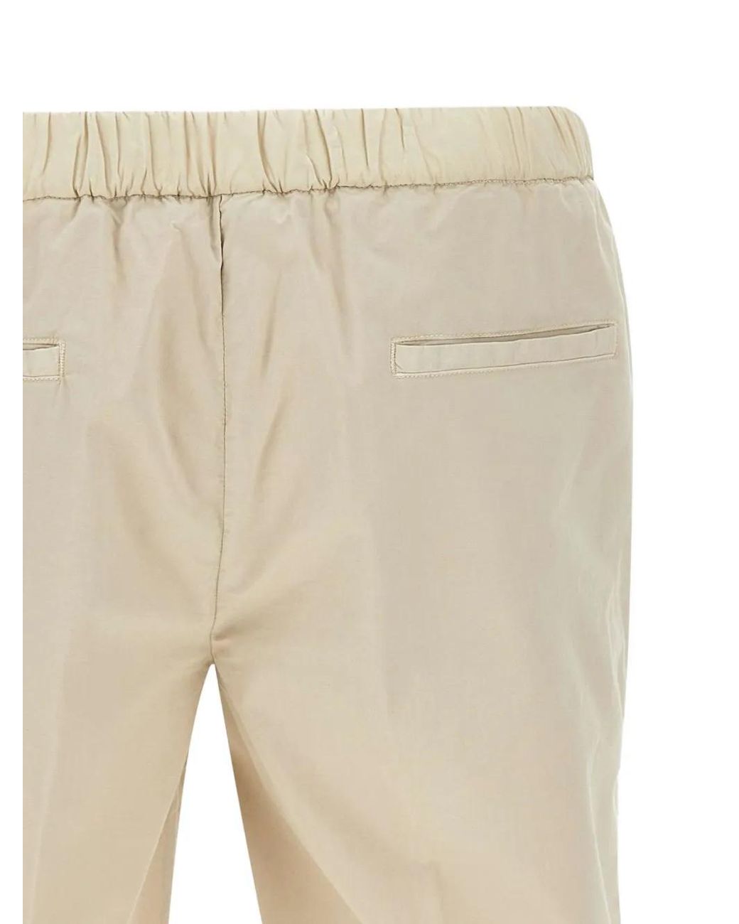 Devore Natural Pleated Shorts for men