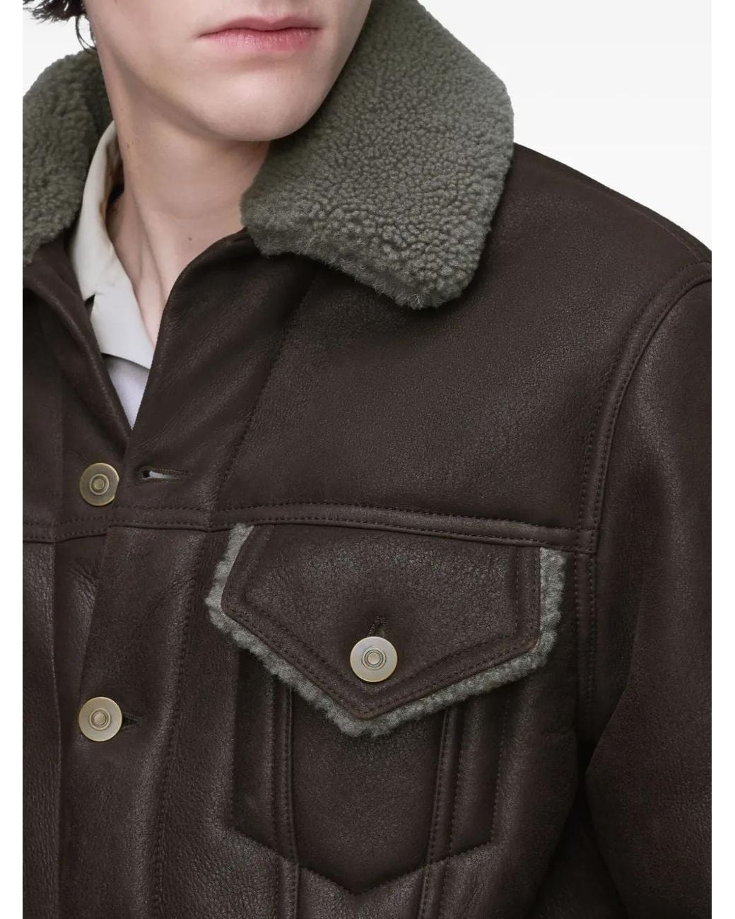 Maison Margiela Black Fur-Collar Jacket for men
