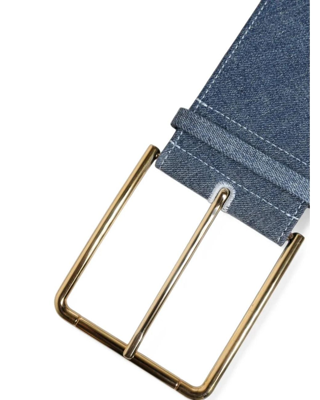 Dolce & Gabbana Blue Two-Tone Denim Belt