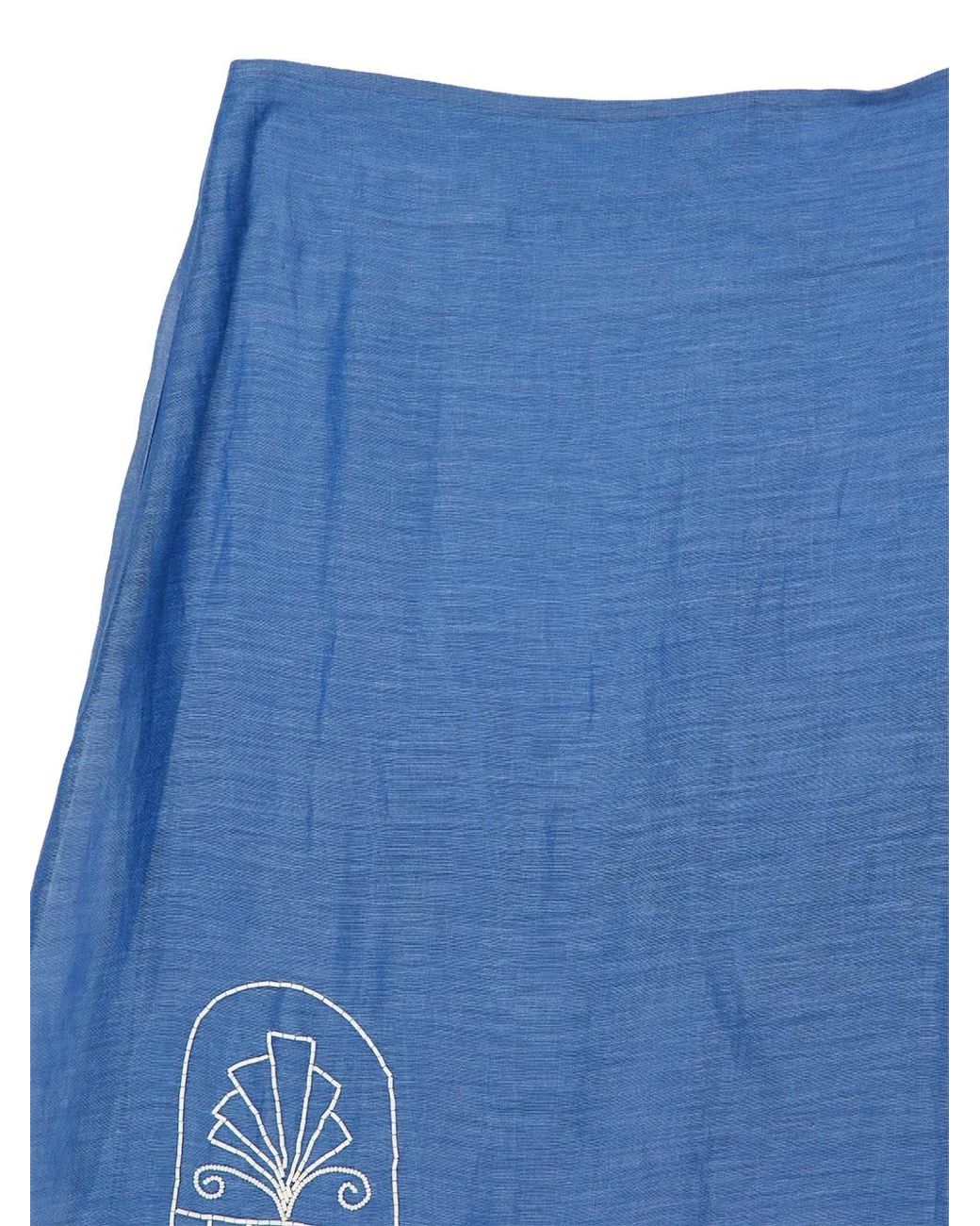 ALÉMAIS Blue Yasmeen Embellished Skirt