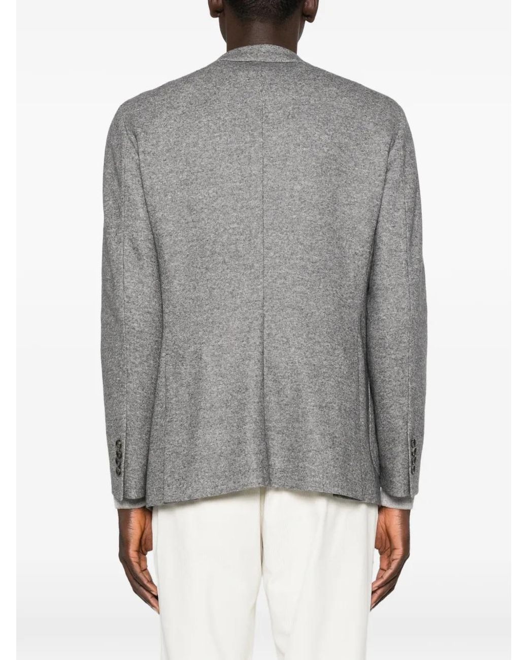 Latorre Gray Notched-Lapel Single-Breasted Blazer for men