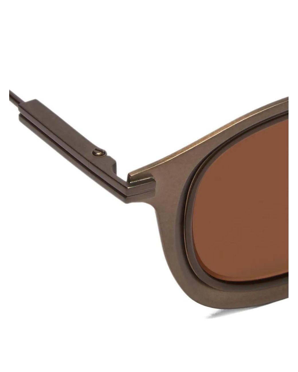 Zegna Brown Light Titanium Sunglasses for men