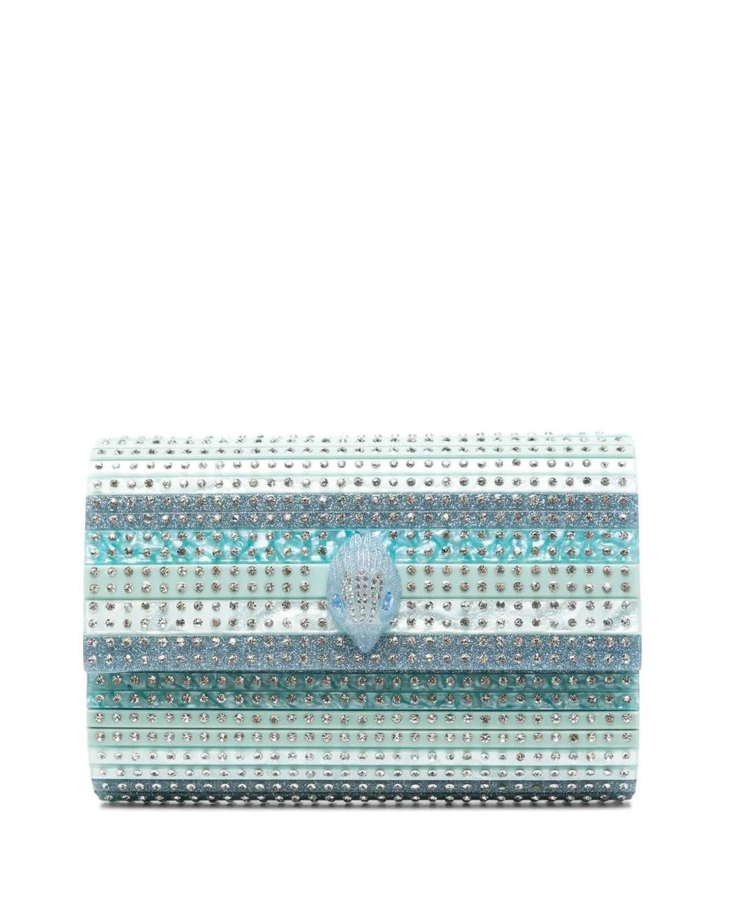 Kurt Geiger Blue Eagle Crystal-Embellished Clutch Bag