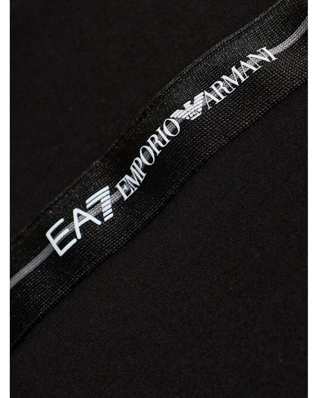 EA7 Black Crew Neck Top
