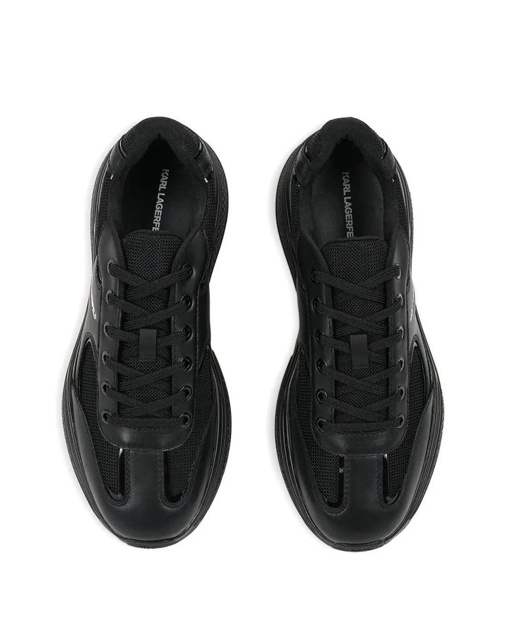 Karl Lagerfeld Black Lace-Up Chunky Sneakers for men