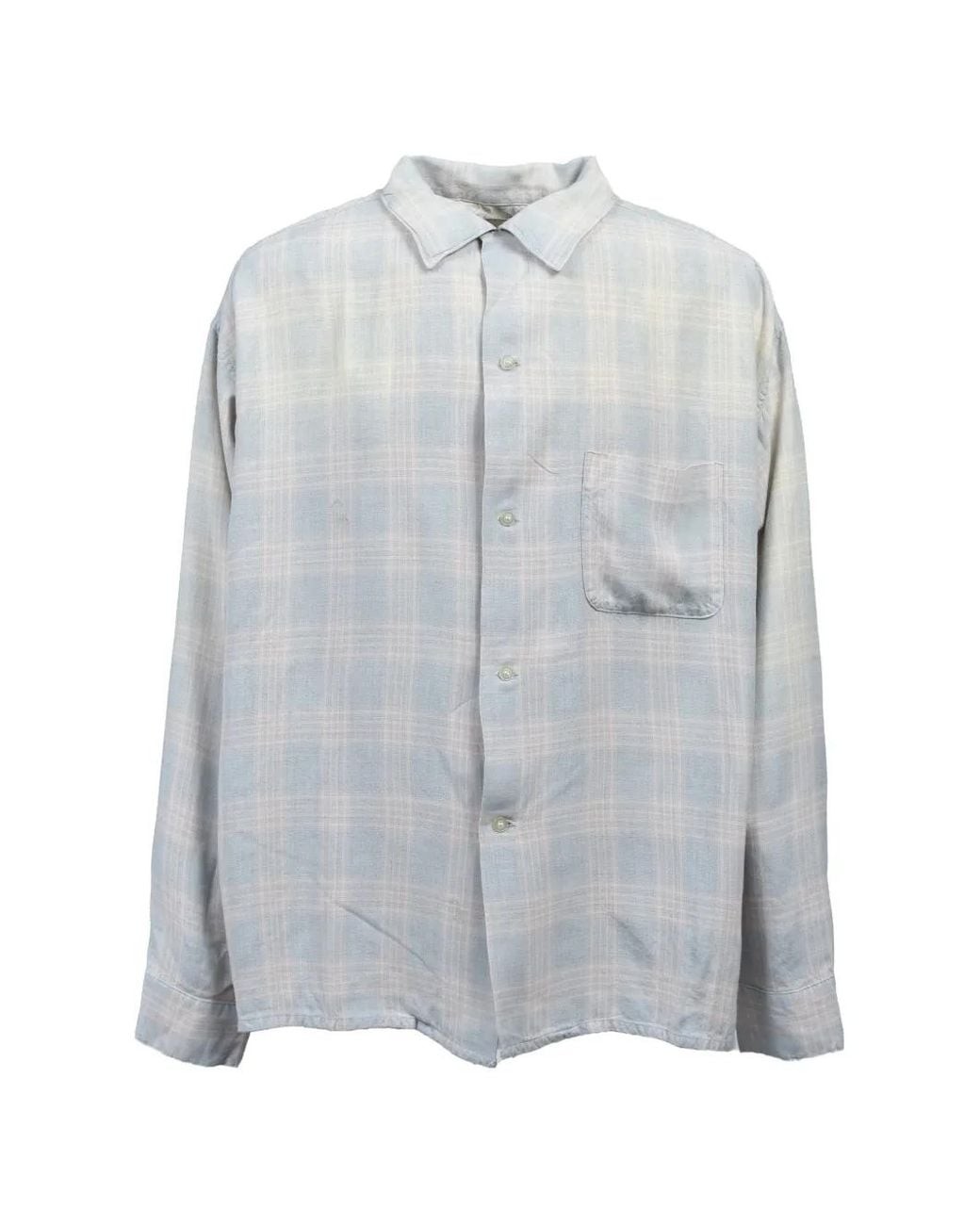 SAINT Mxxxxxx Gray Check-Pattern Shirt for men
