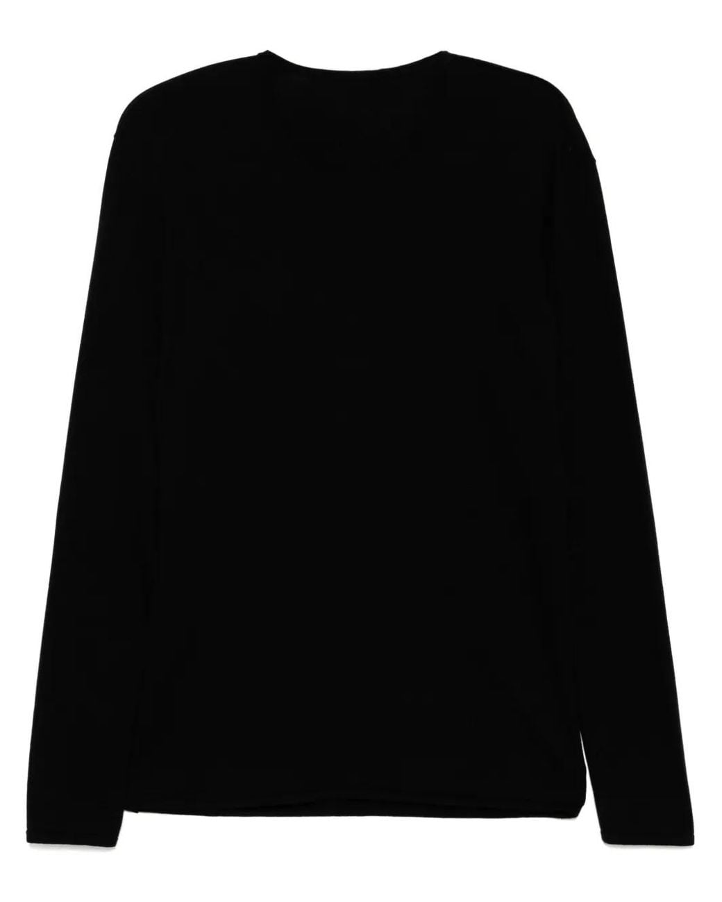 Label Under Construction Black Crew-Neck T-Shirt for men