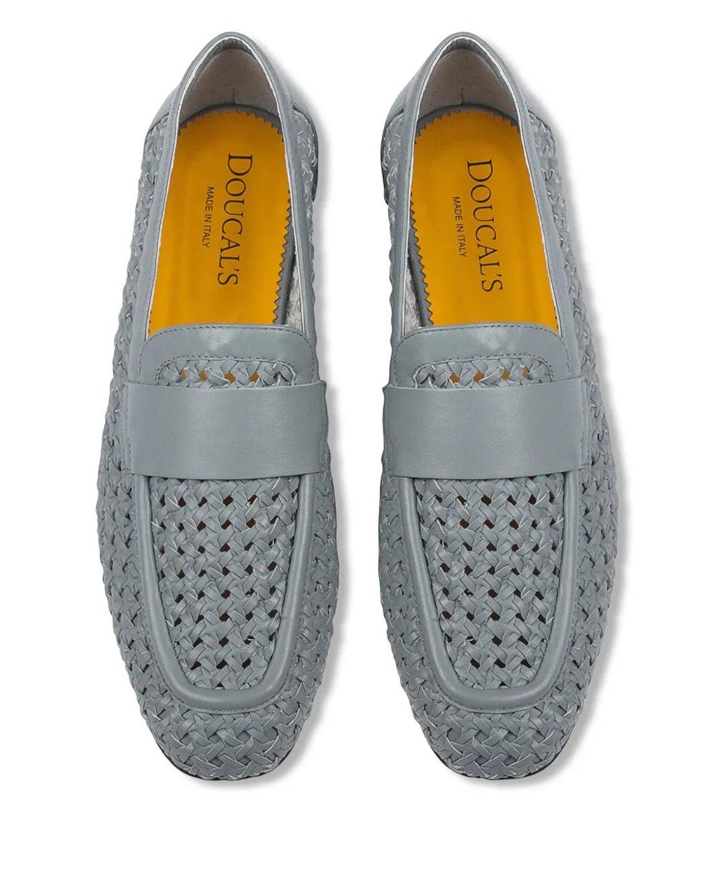 Doucal's Gray Leather Loafers